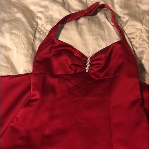 Gorgeous Davis bridal red dress .